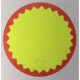 Prijssticker Ø35mm fluor geel rood 400/rol Tp35Flg